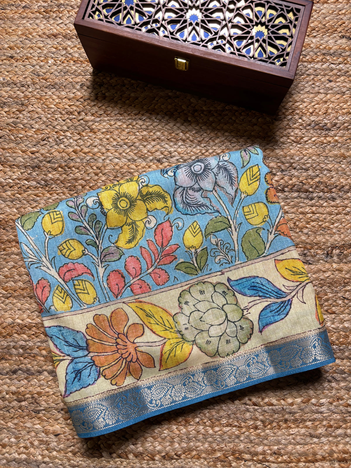 Fancy Tussar Kalamkari