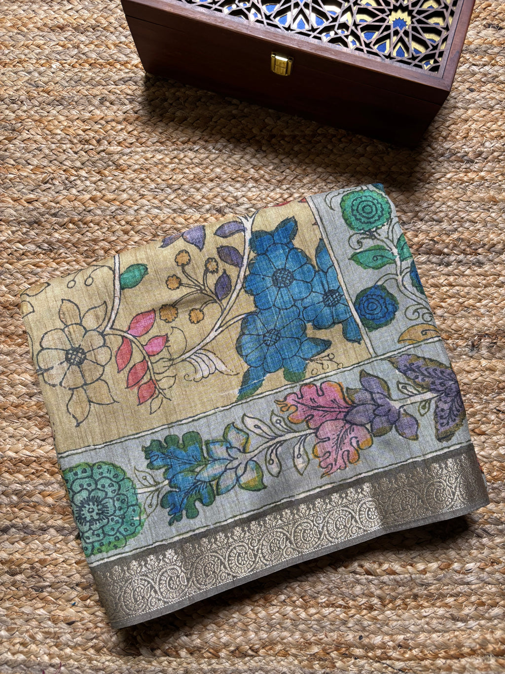 Fancy Tussar Kalamkari