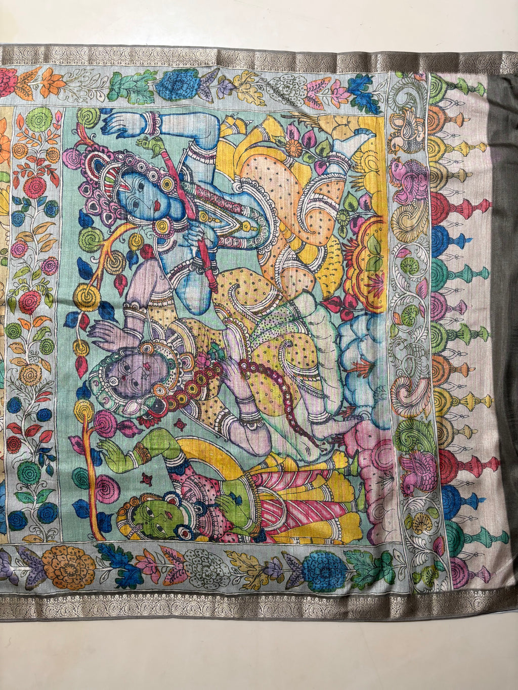 Fancy Tussar Kalamkari