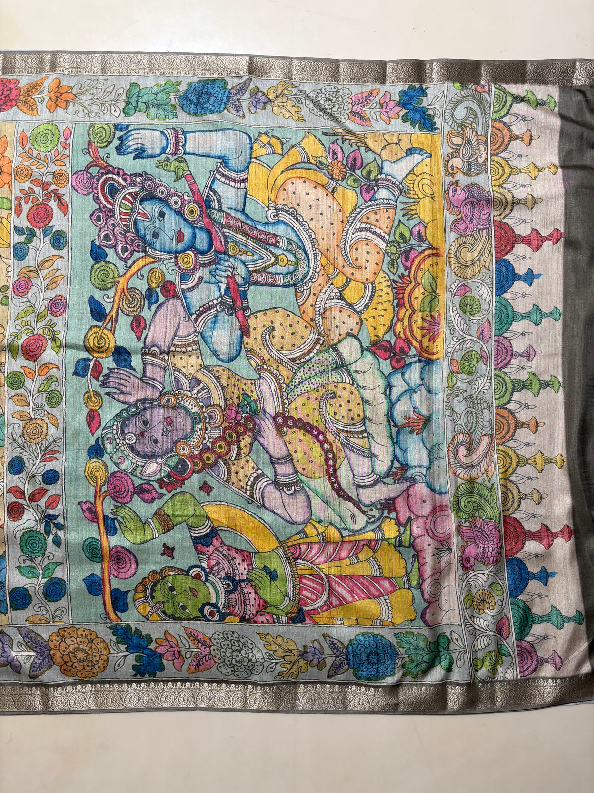 Fancy Tussar Kalamkari