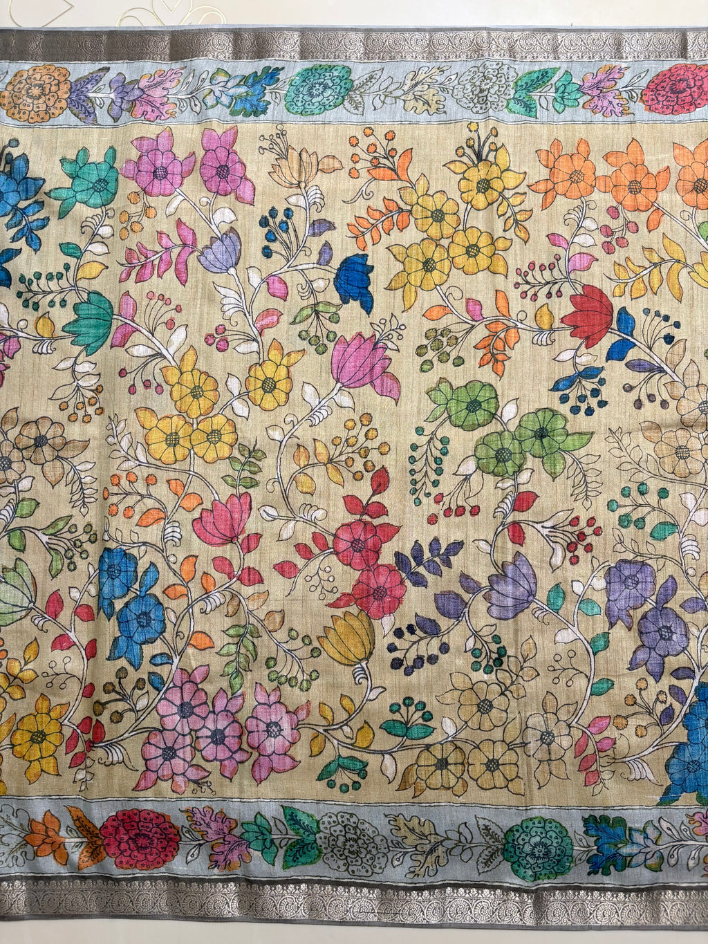 Fancy Tussar Kalamkari