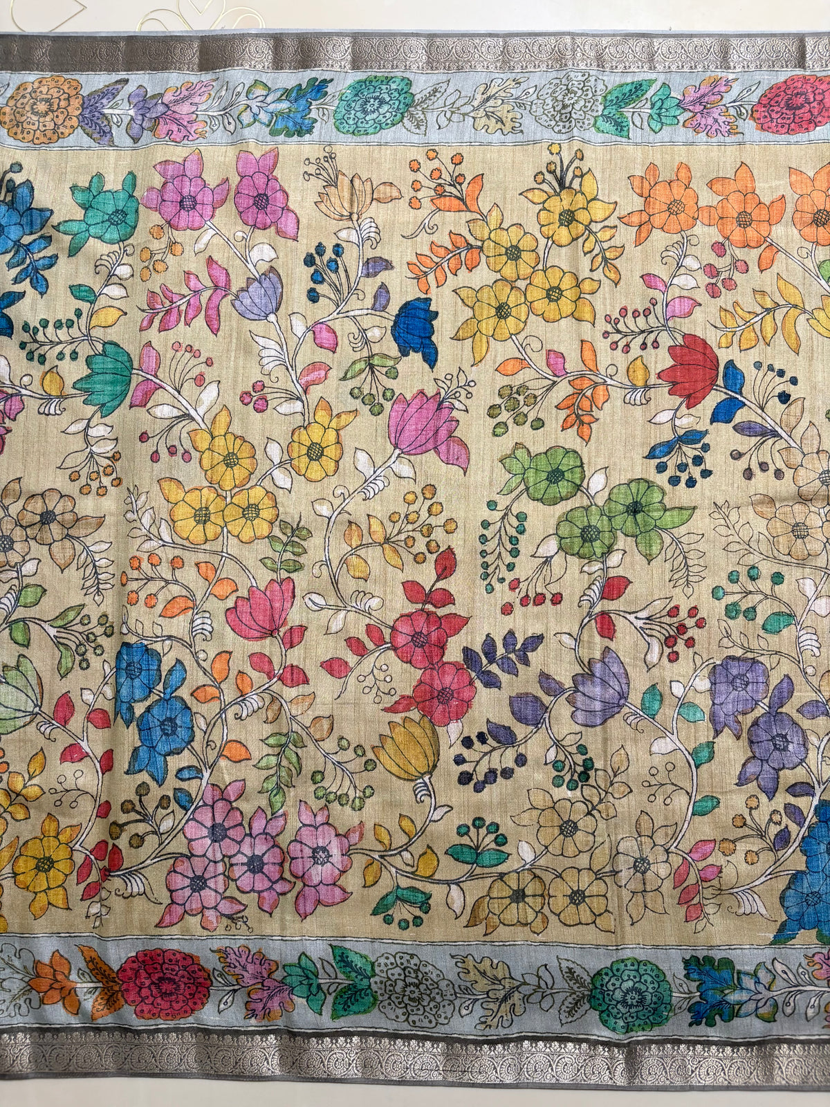 Fancy Tussar Kalamkari