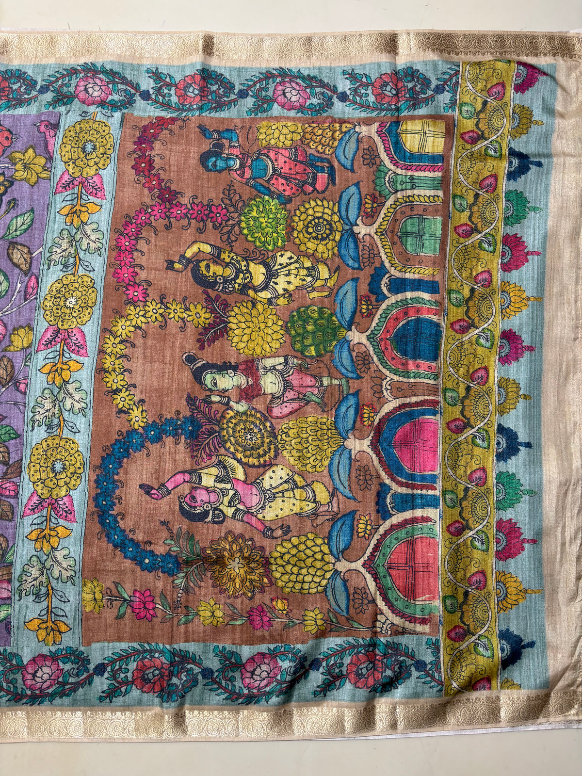 Fancy Tussar Kalamkari