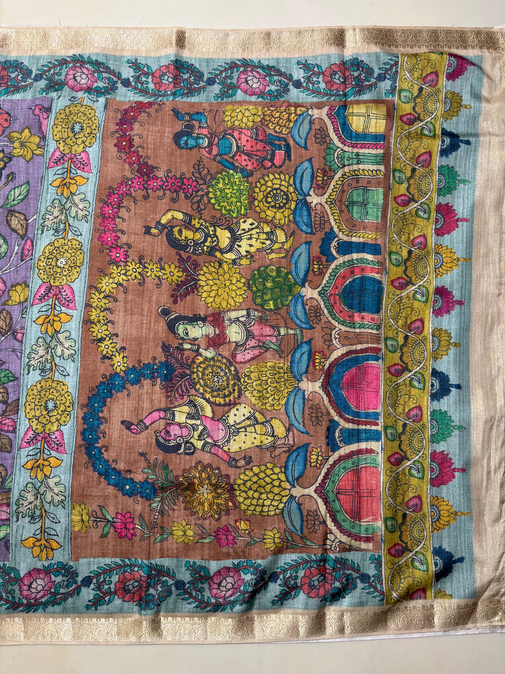 Fancy Tussar Kalamkari