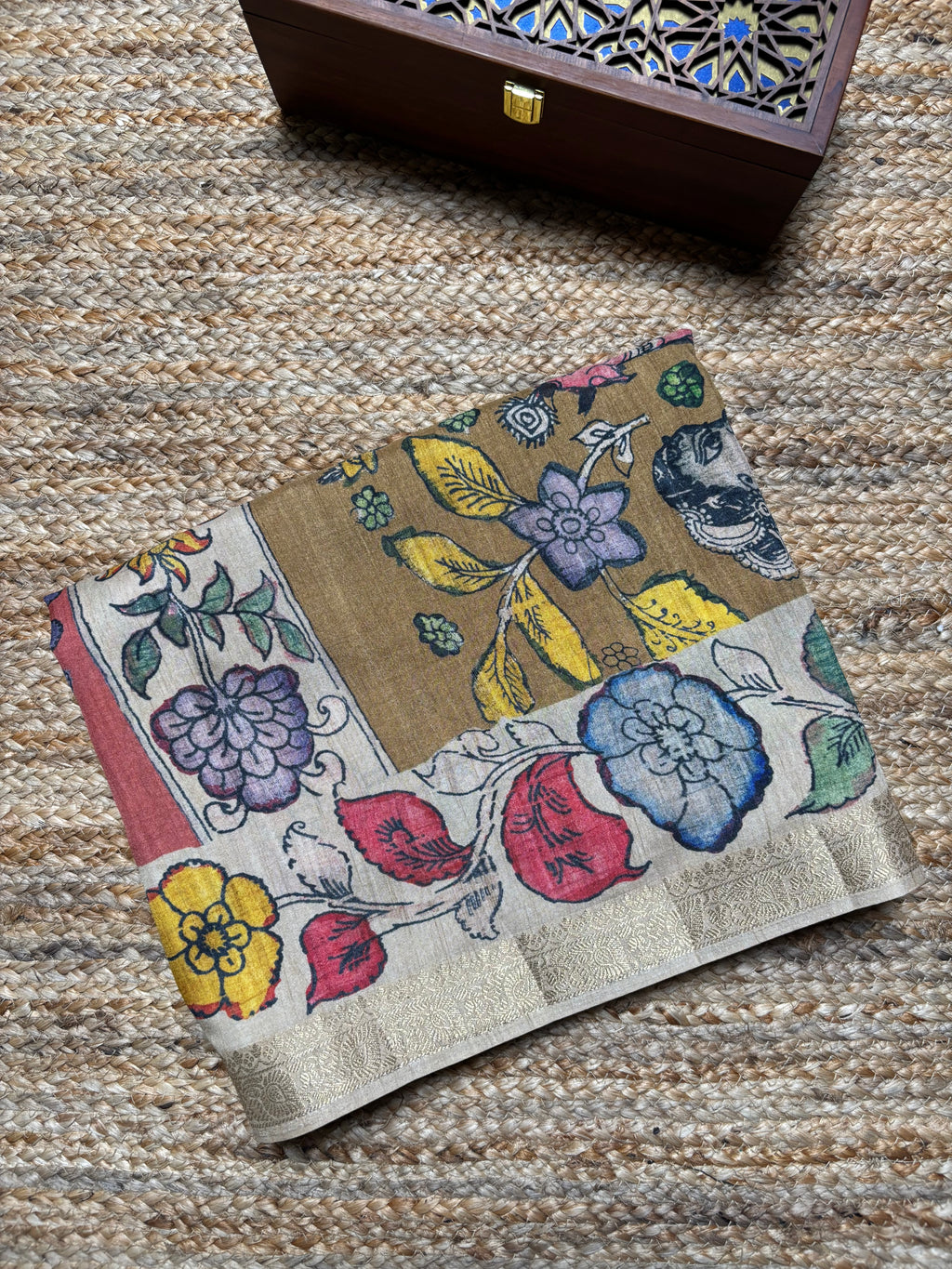 Fancy Tussar Kalamkari