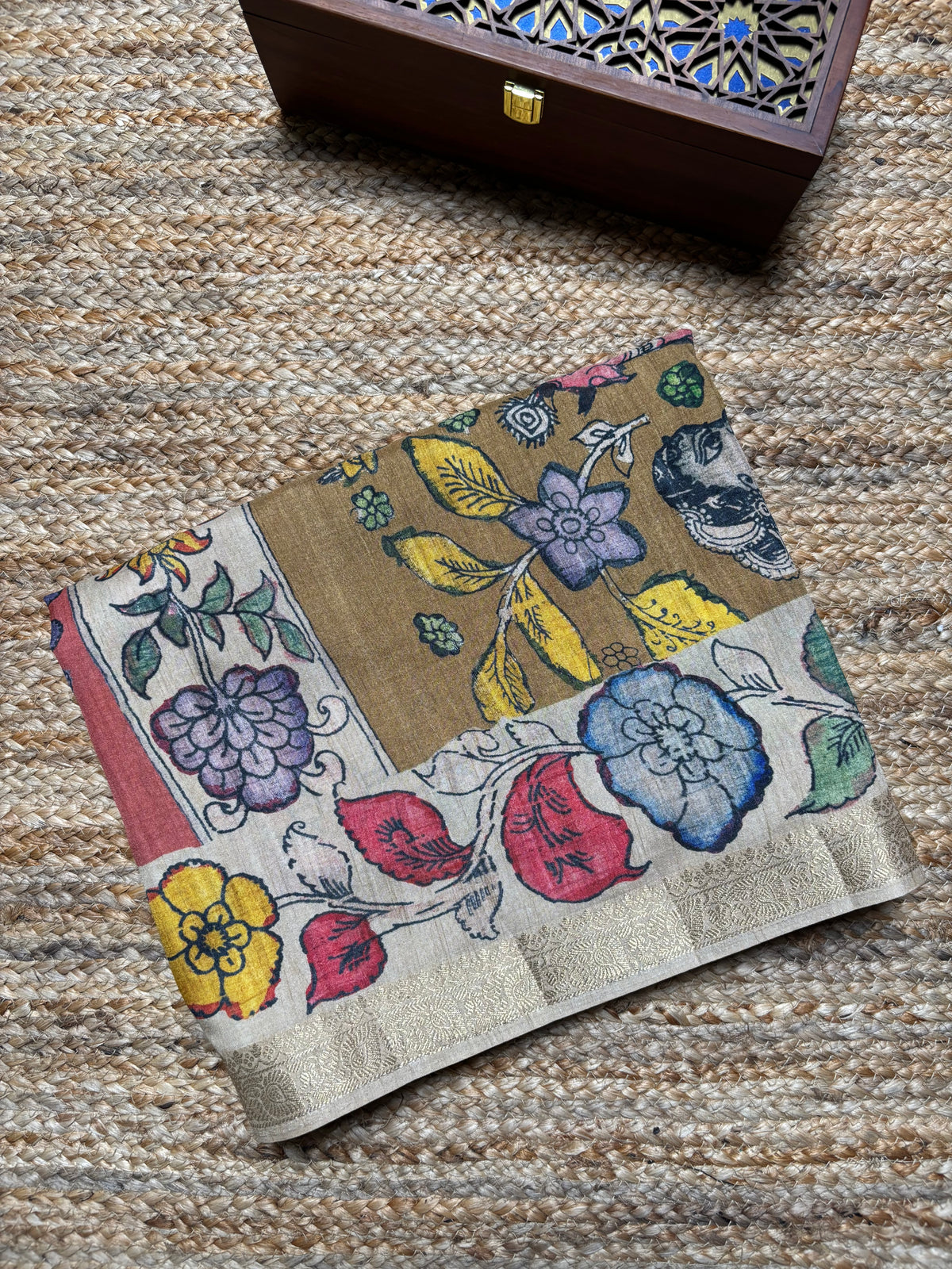 Fancy Tussar Kalamkari