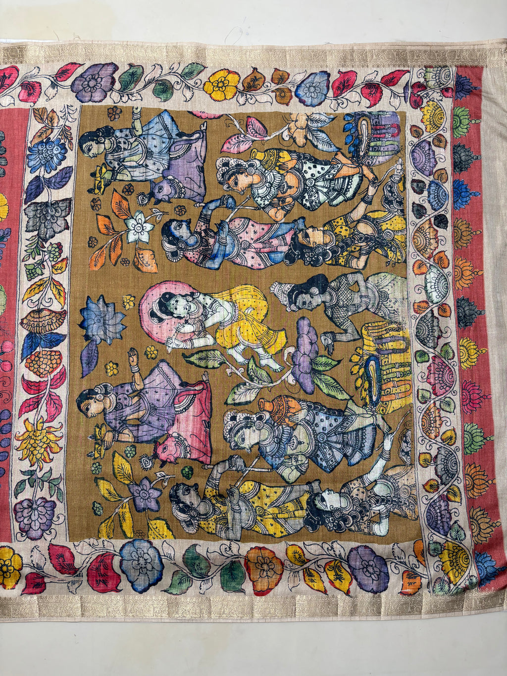 Fancy Tussar Kalamkari