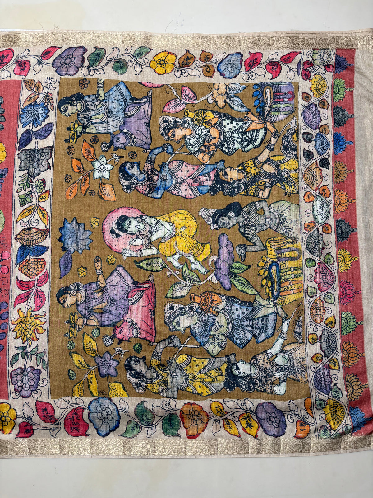 Fancy Tussar Kalamkari