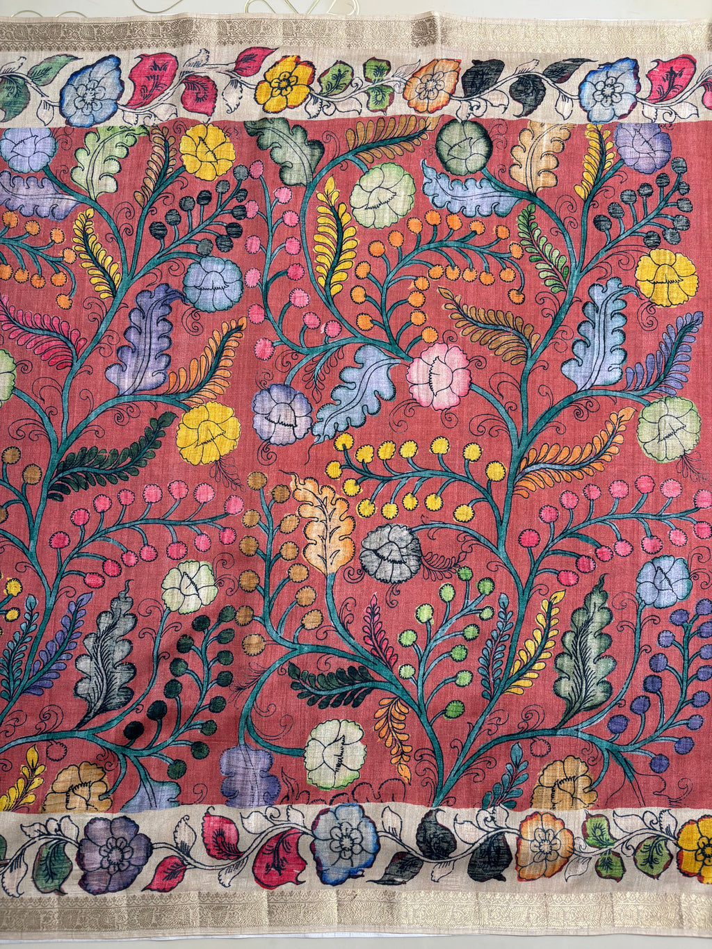 Fancy Tussar Kalamkari