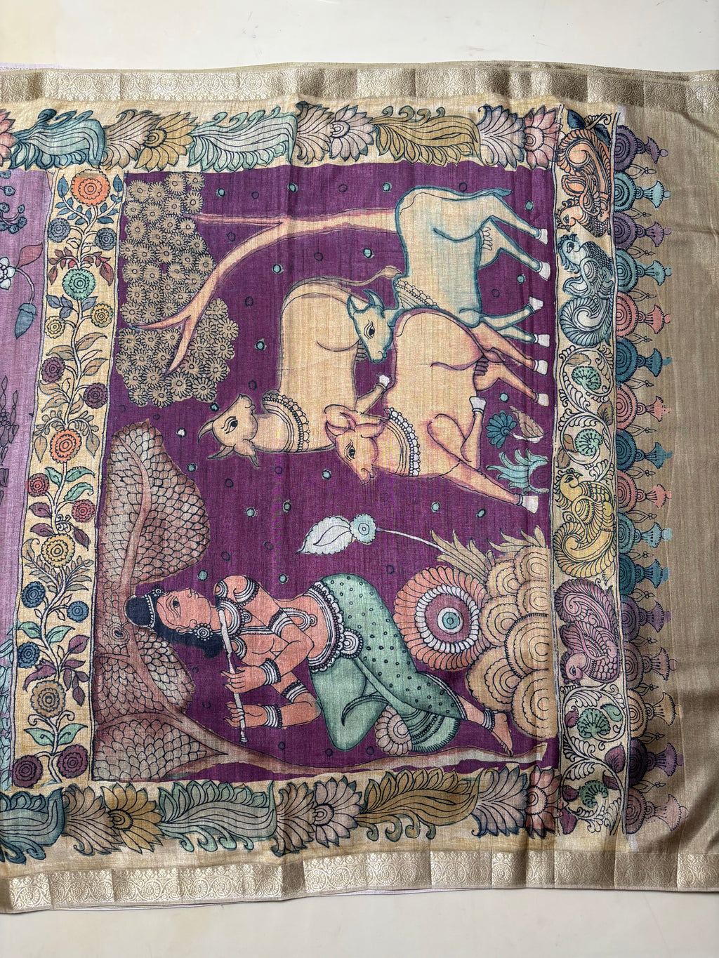 Fancy Tussar Kalamkari