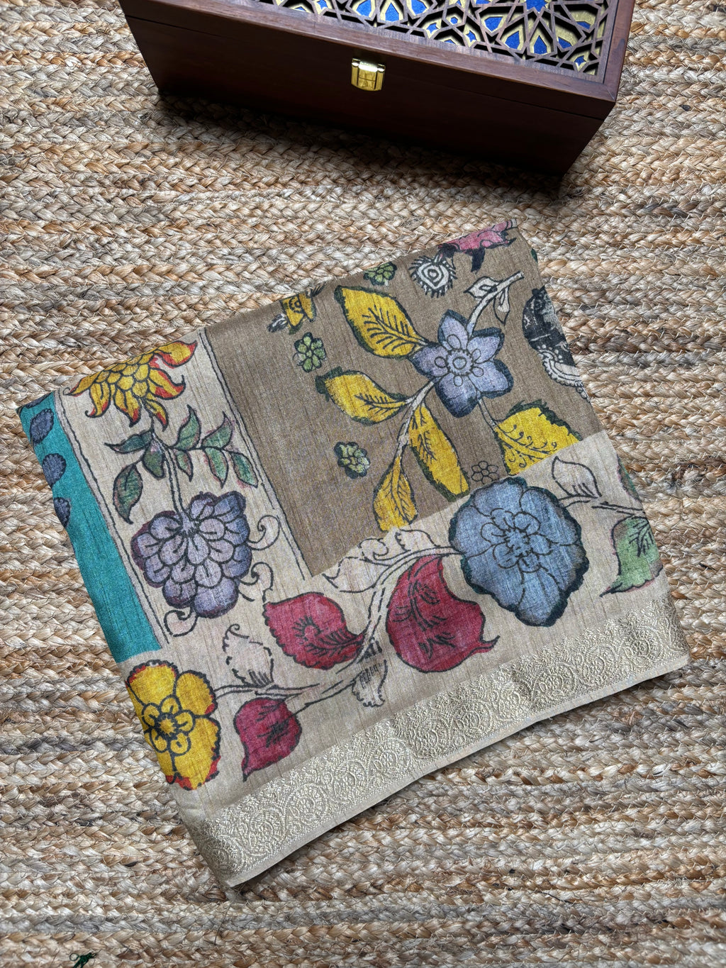 Fancy Tussar Kalamkari