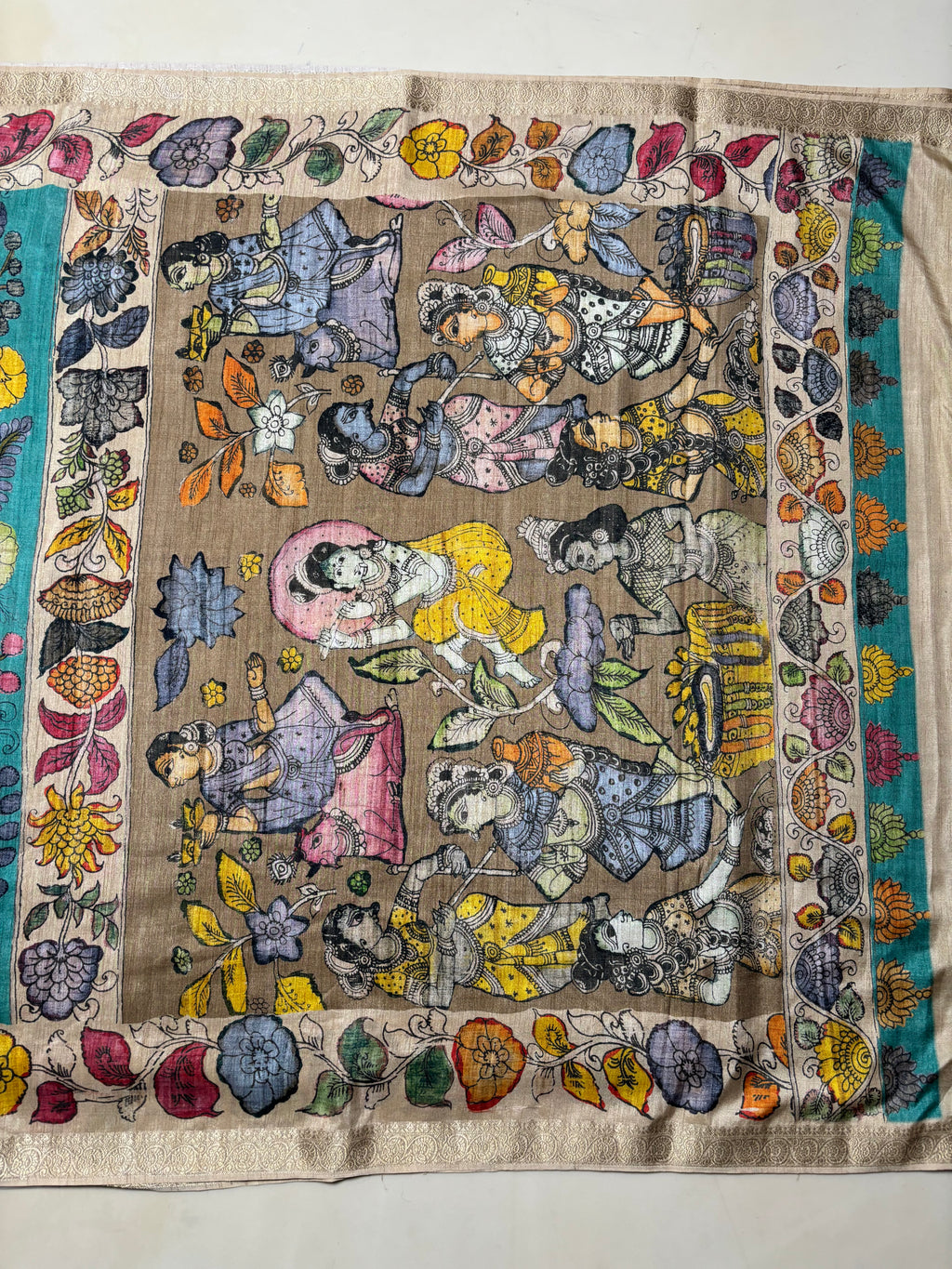 Fancy Tussar Kalamkari