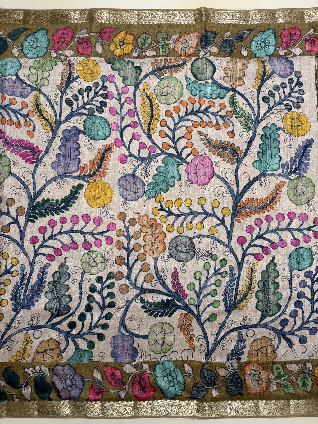 Fancy Tussar Kalamkari