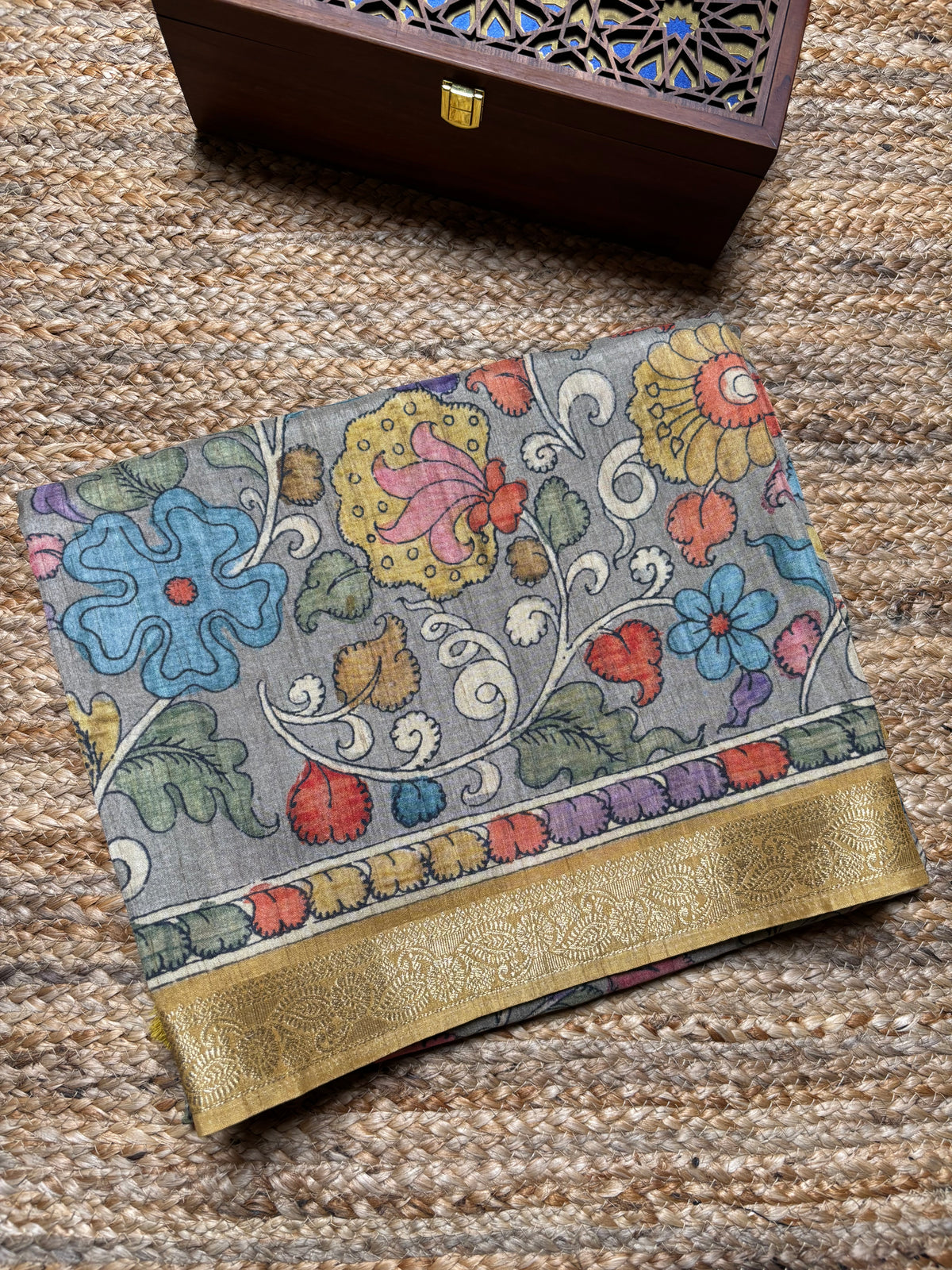 Fancy Tussar Kalamkari