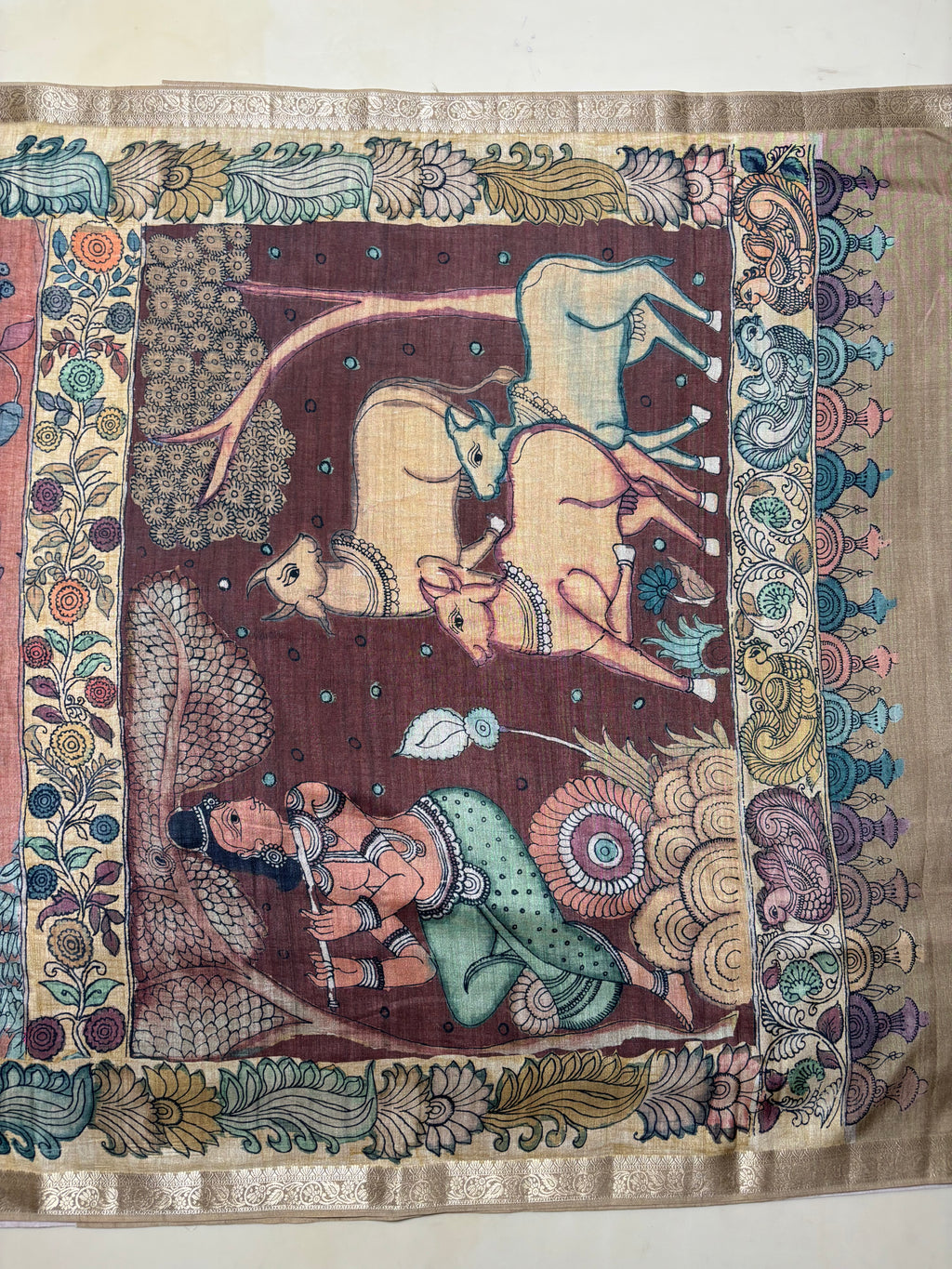 Fancy Tussar Kalamkari