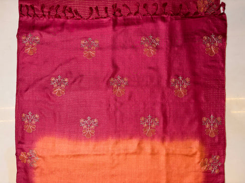 Fancy tussar embroidery