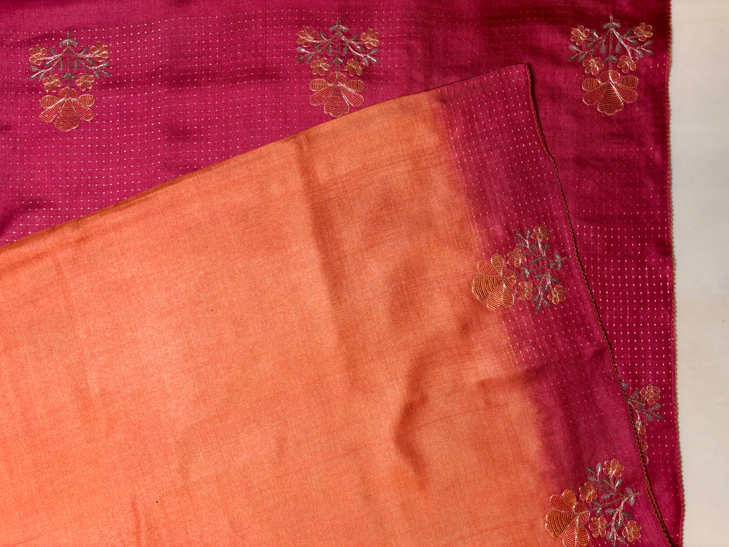 Fancy tussar embroidery