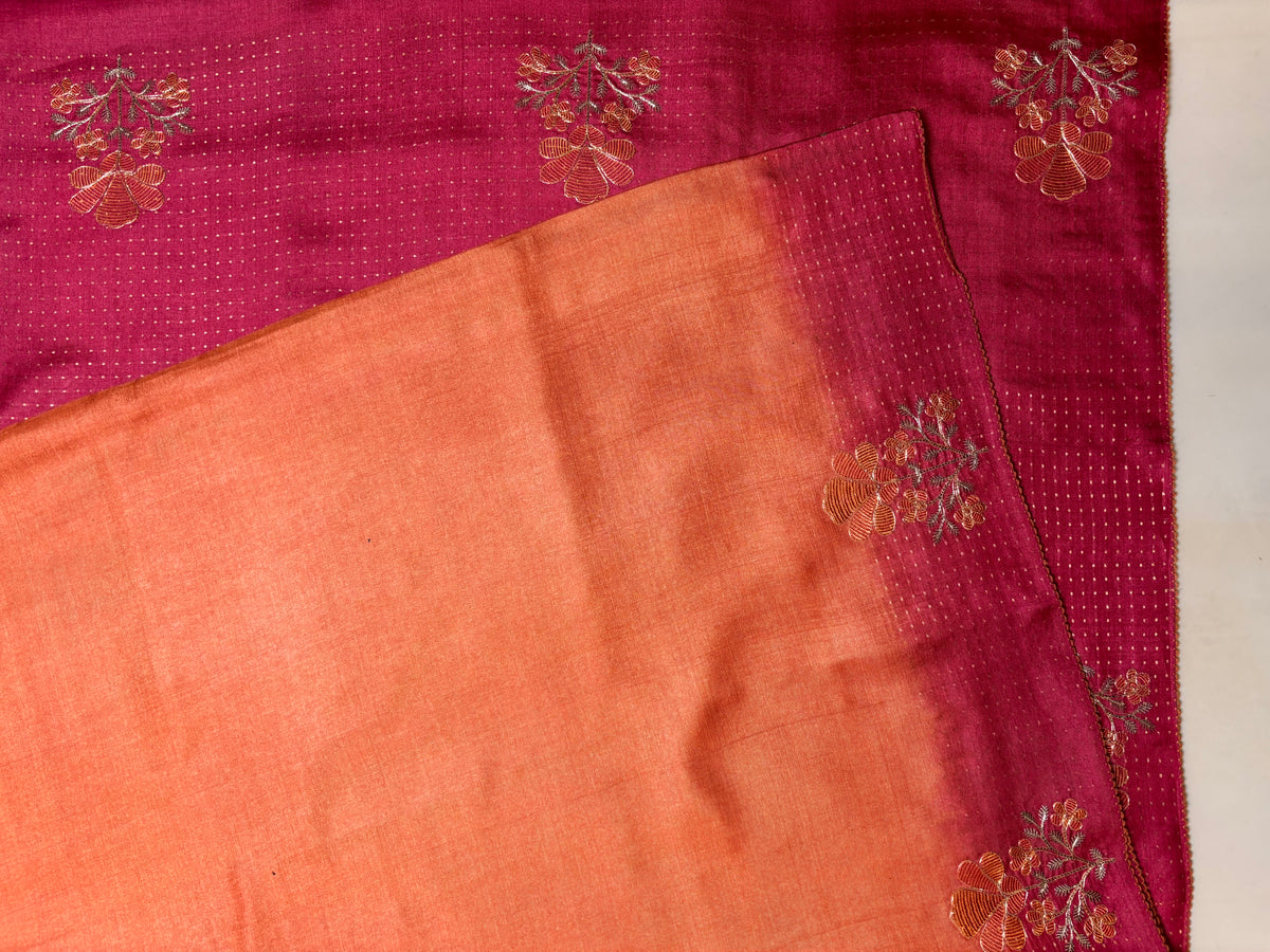 Fancy tussar embroidery