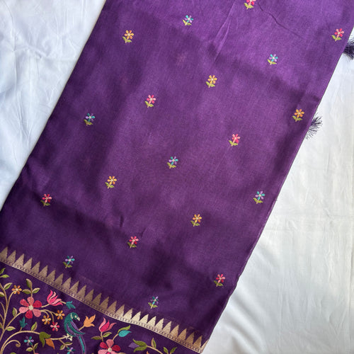 Fancy Tussar Embroidery Sarees