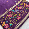 Fancy Tussar Embroidery Sarees