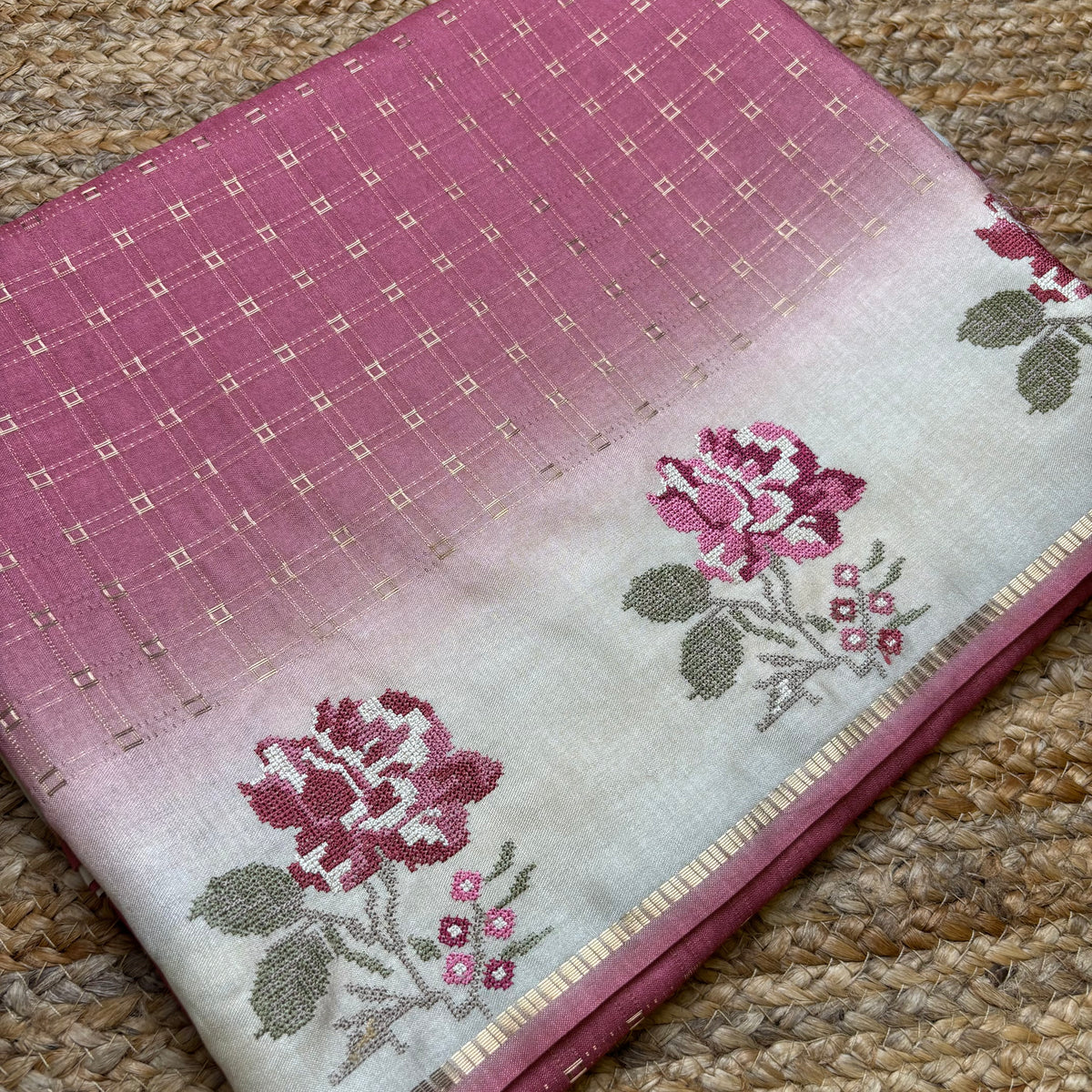 Tussar embroidery sarees