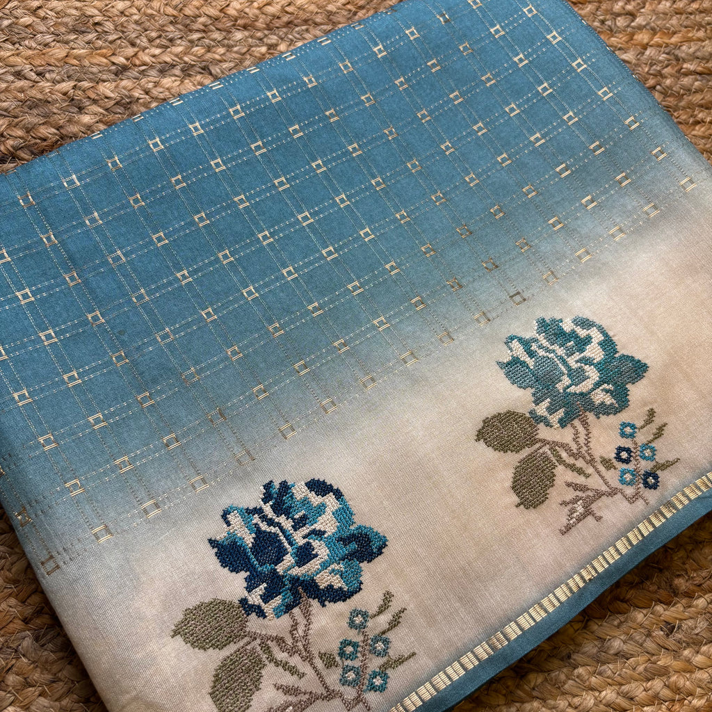 Tussar Embroidery Sarees