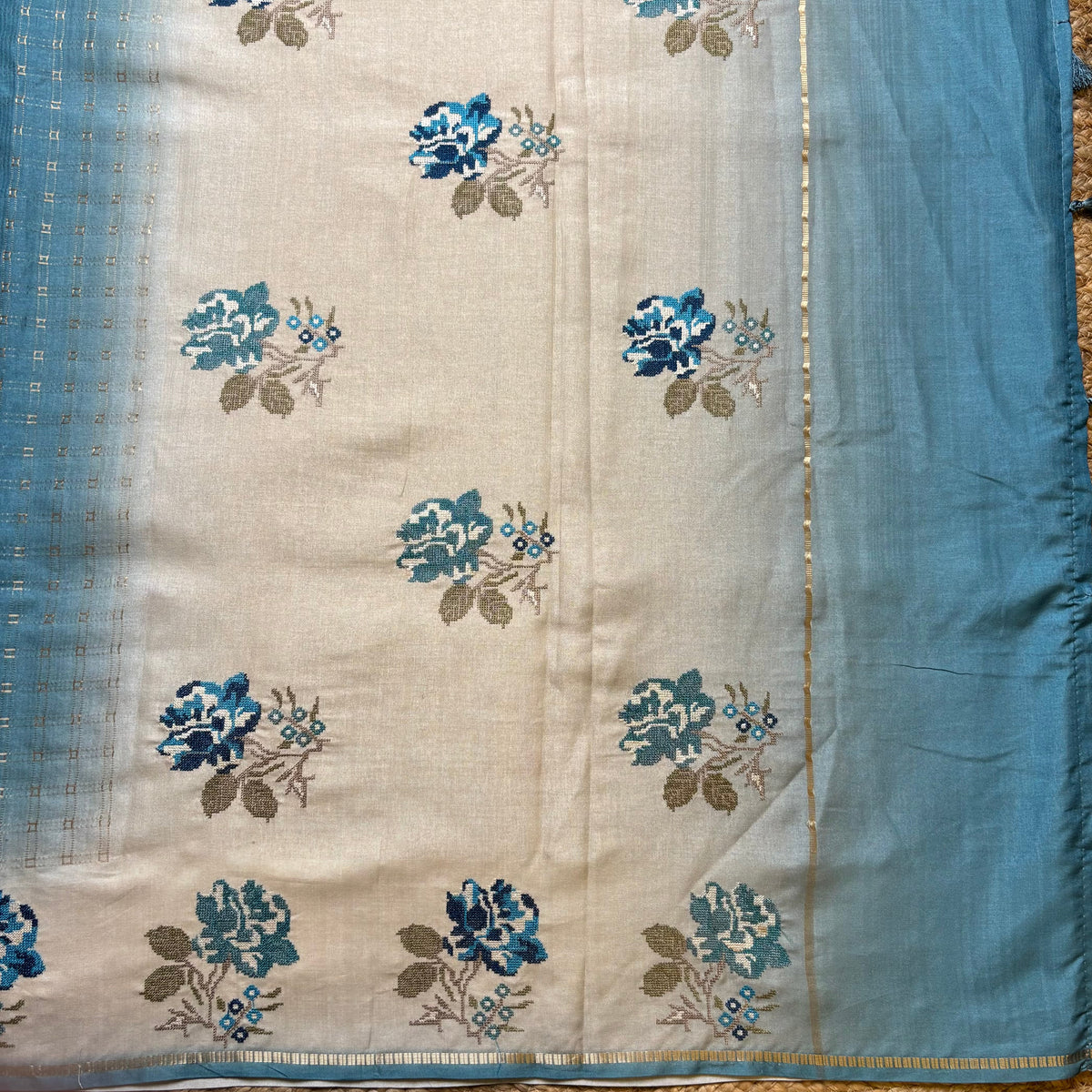 Tussar Embroidery Sarees