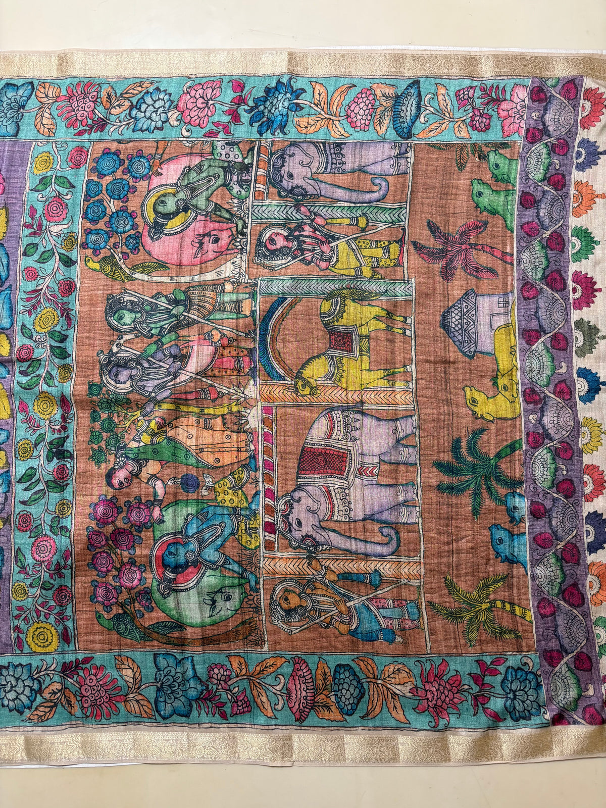 Fancy Tussar Kalamkari