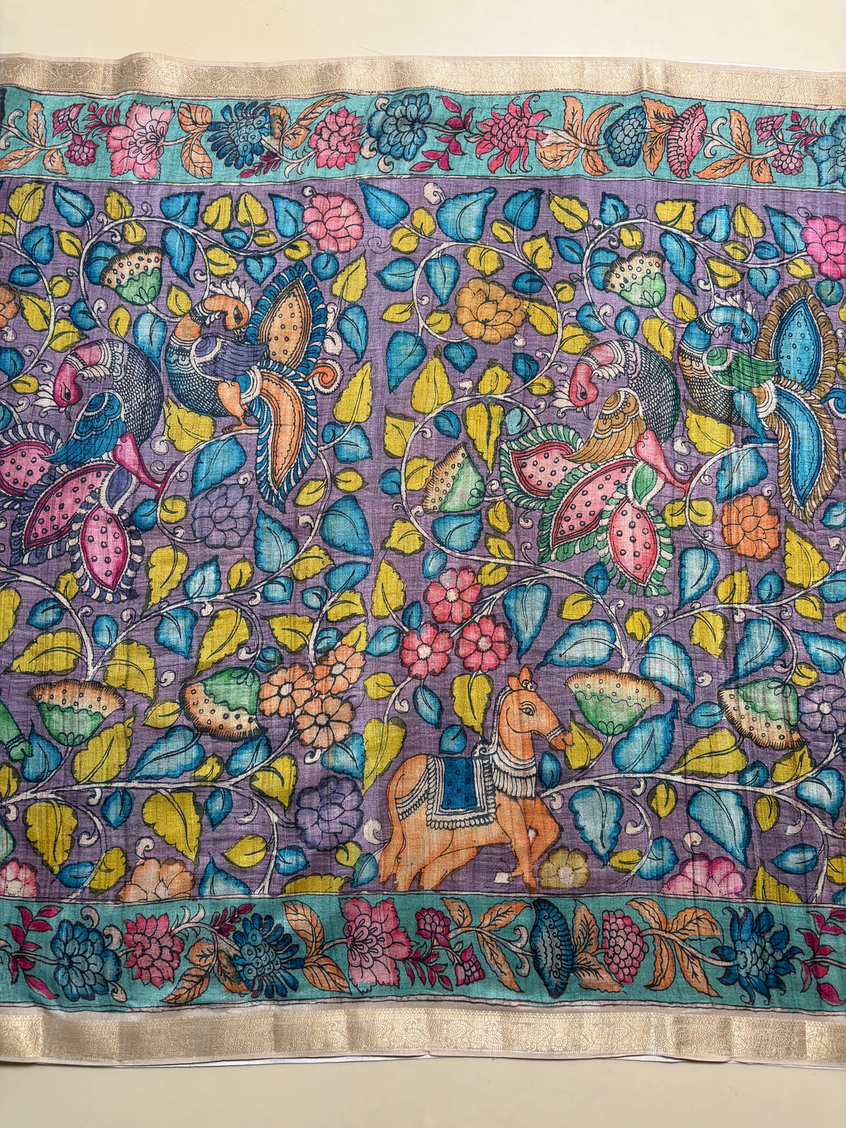 Fancy Tussar Kalamkari