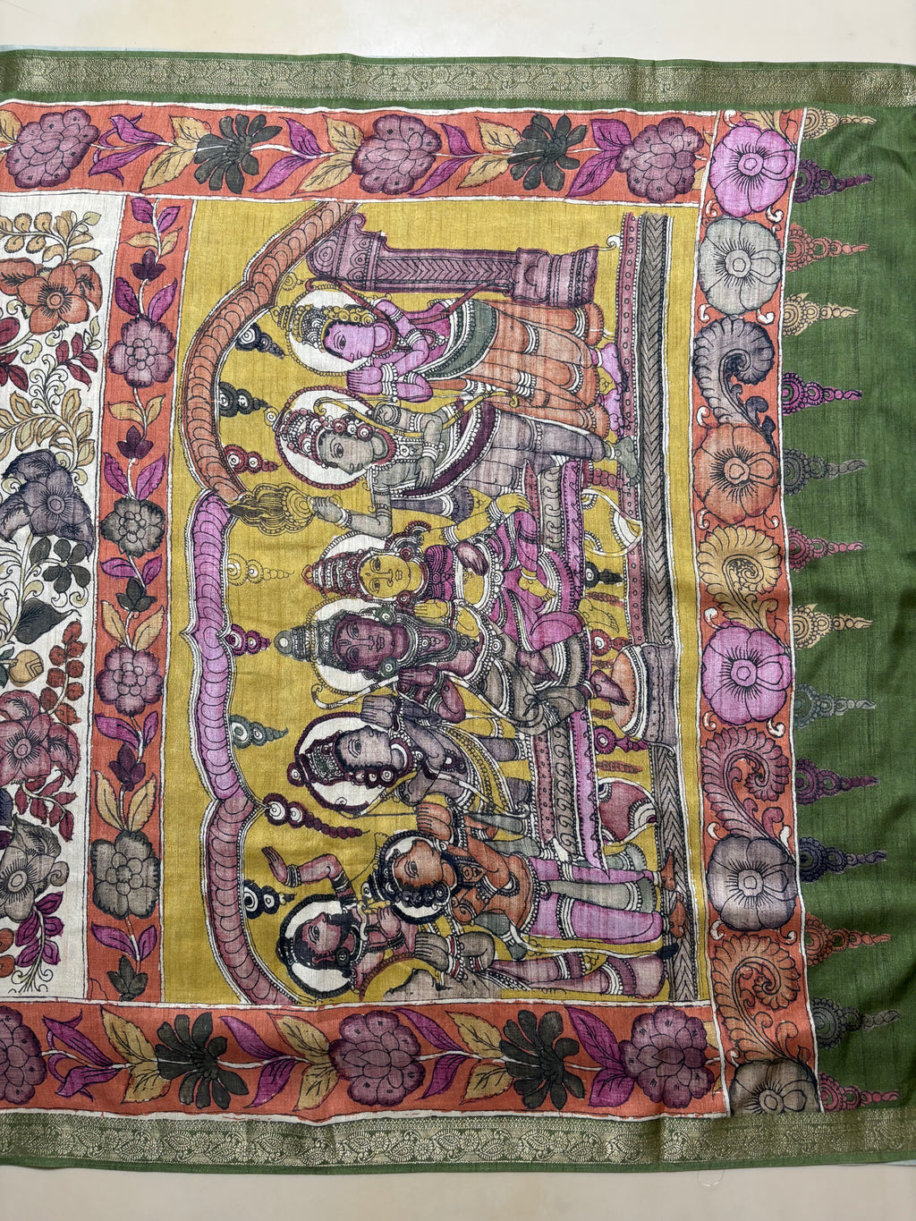 Fancy Tussar Kalamkari