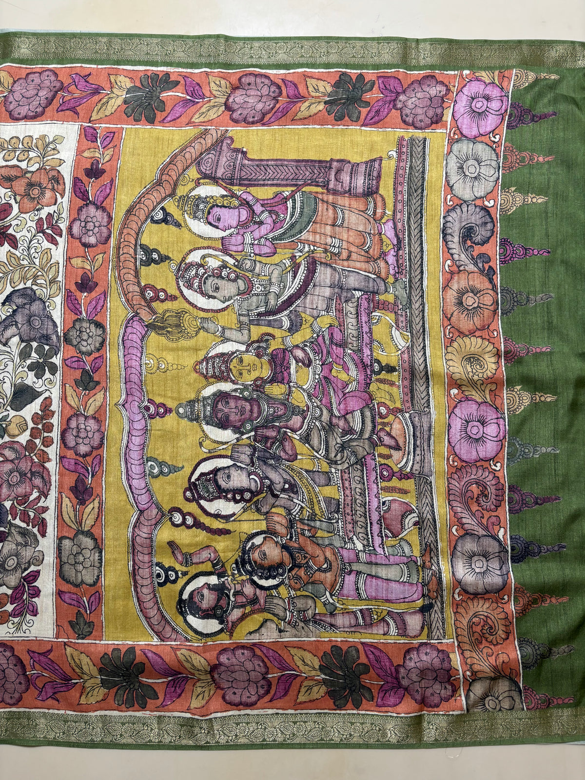 Fancy Tussar Kalamkari